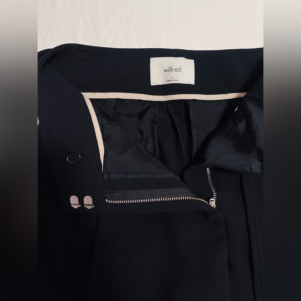 Aritzia Wilfred Tie Front Pant Black Size 2
